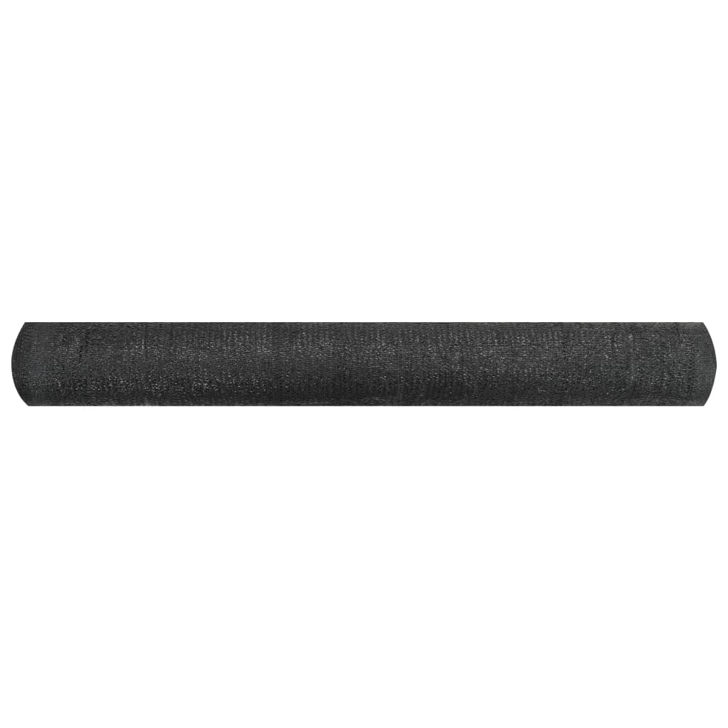 vidaXL Siatka cieniująca, czarna, 2x25 m, HDPE, 150 g/m²