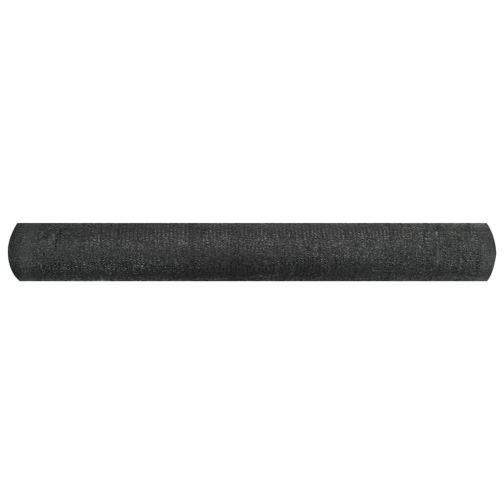 vidaXL Siatka cieniująca, czarna, 2x50 m, HDPE, 150 g/m²