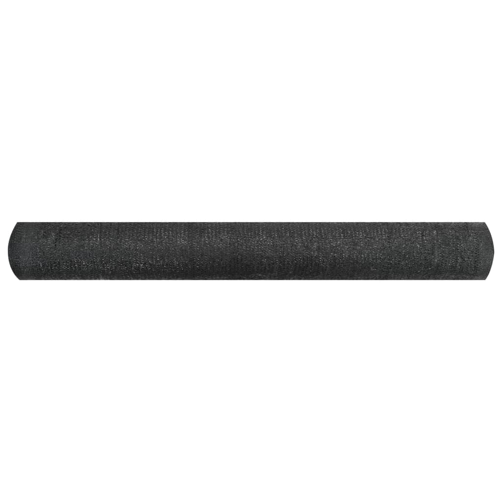 vidaXL Siatka cieniująca, czarna, 1,2x50 m, HDPE, 195 g/m²