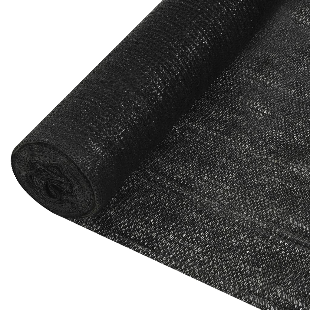 vidaXL Siatka cieniująca, czarna, 1,8x10 m, HDPE, 195 g/m²