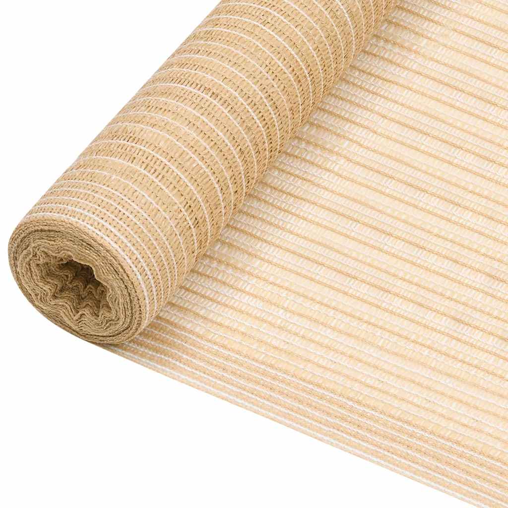 vidaXL Siatka cieniująca, beżowa, 1,8 x 10 m, HDPE, 195 g/m²