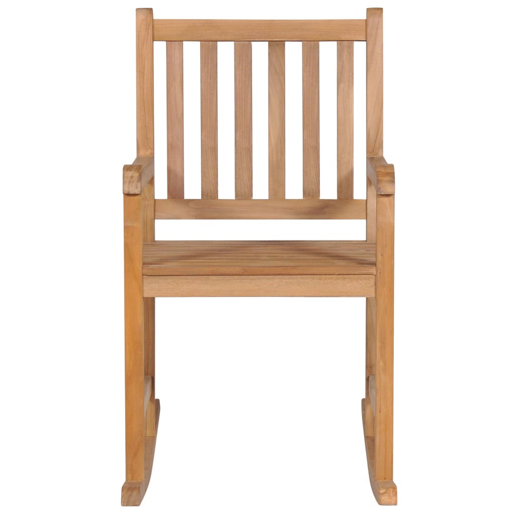 vidaXL Fotel bujany z antracytową poduszką, lite drewno tekowe