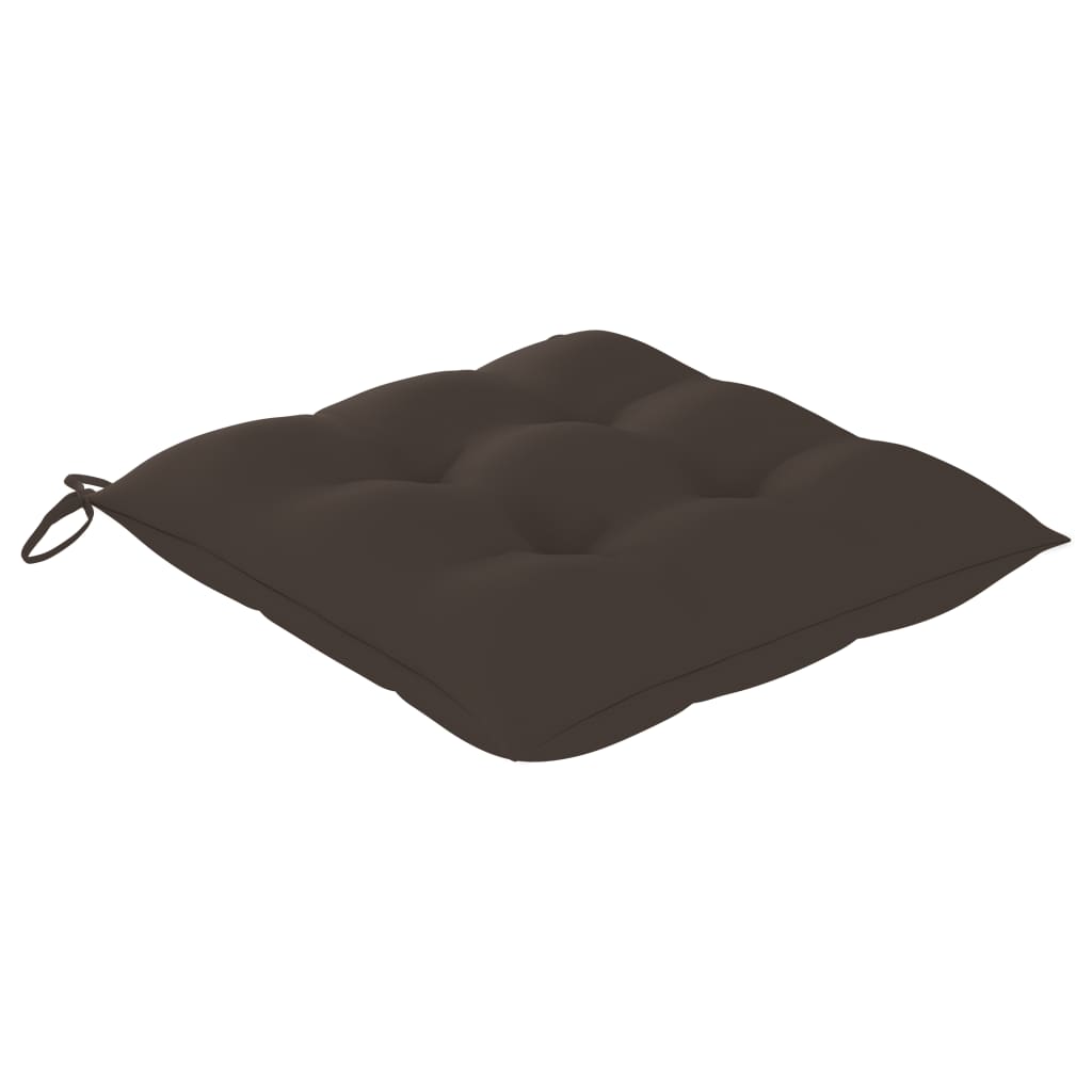 vidaXL Krzesła ogrodowe z poduszkami, 2 szt., lite drewno tekowe