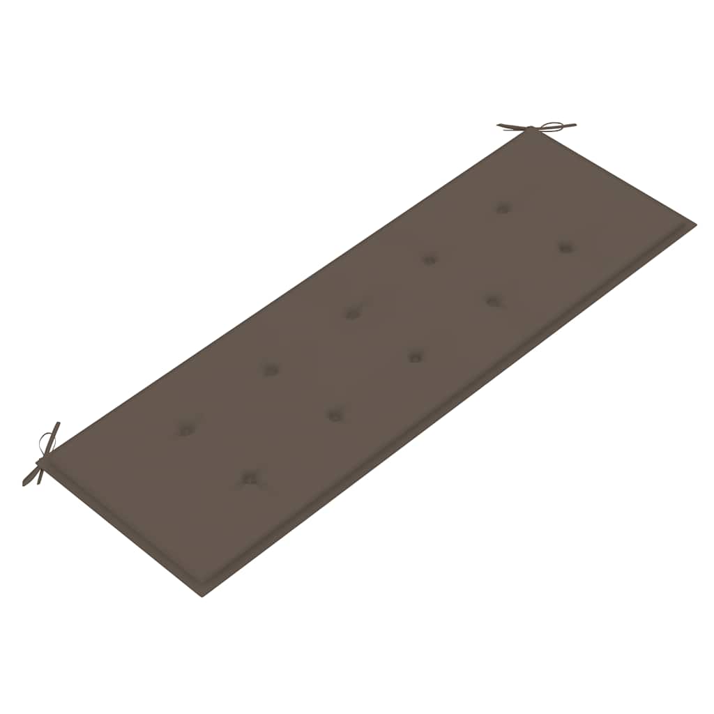 vidaXL Sztaplowana ławka ogrodowa z poduszką, 159 cm, drewno tekowe