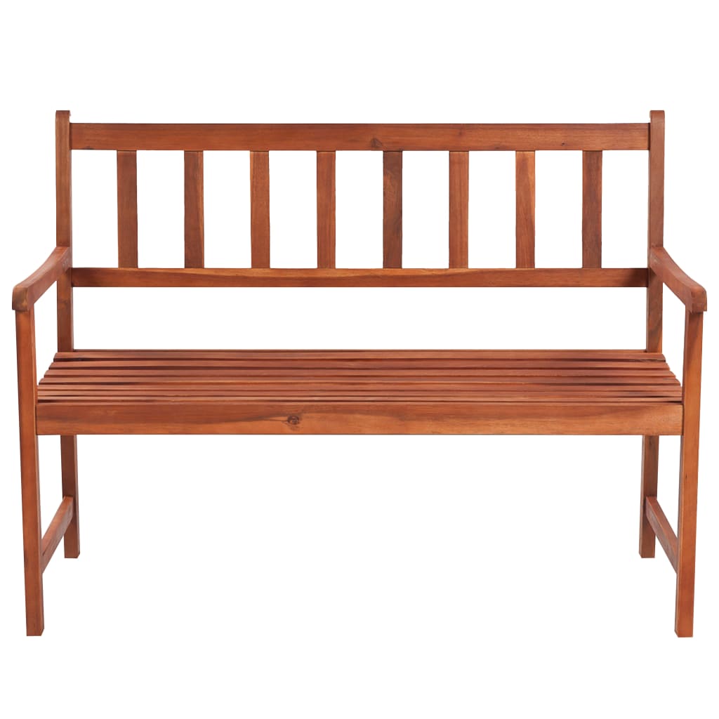 vidaXL Ławka ogrodowa z poduszką, 120 cm, drewno akacjowe