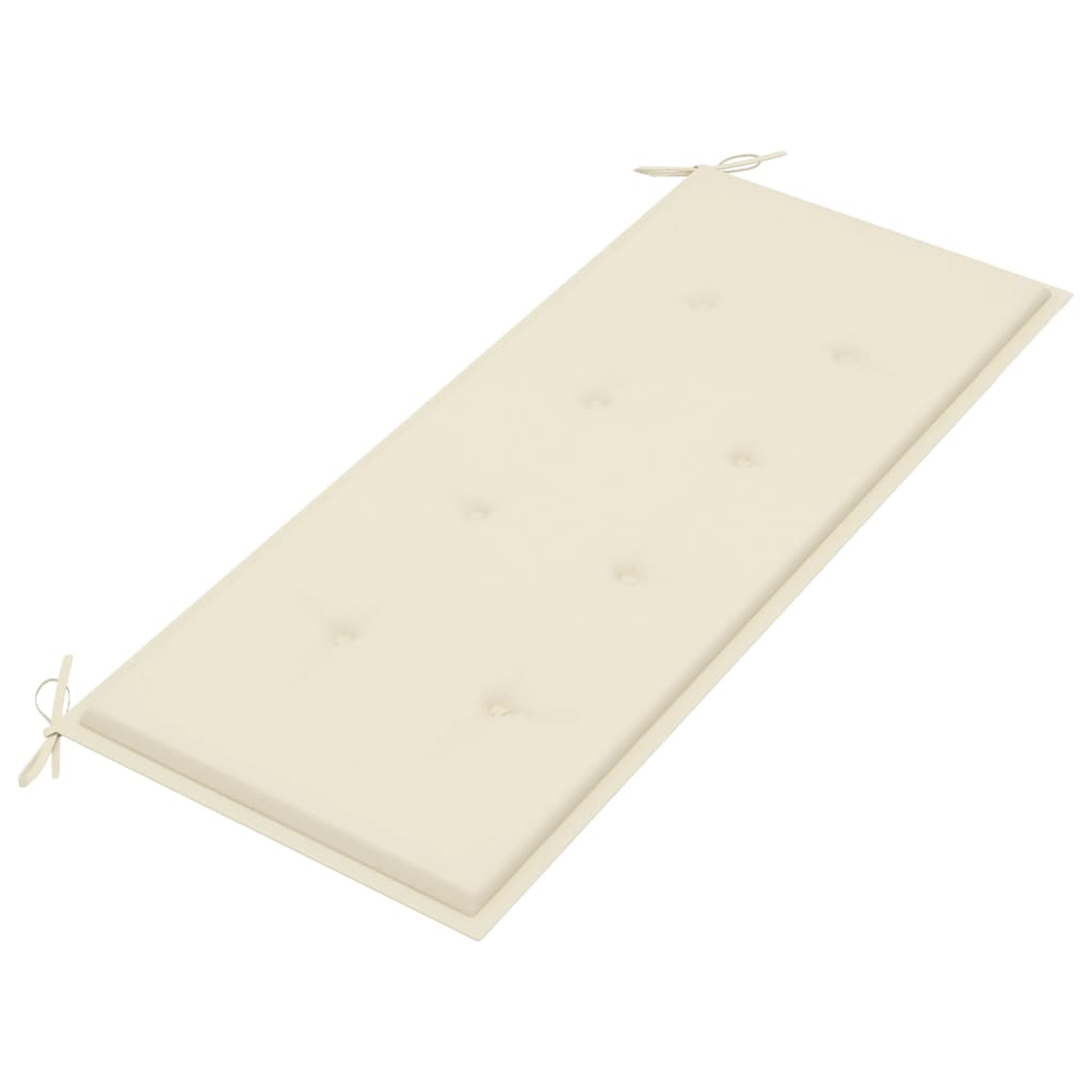 vidaXL Ławka ogrodowa z poduszką, 120 cm, drewno akacjowe
