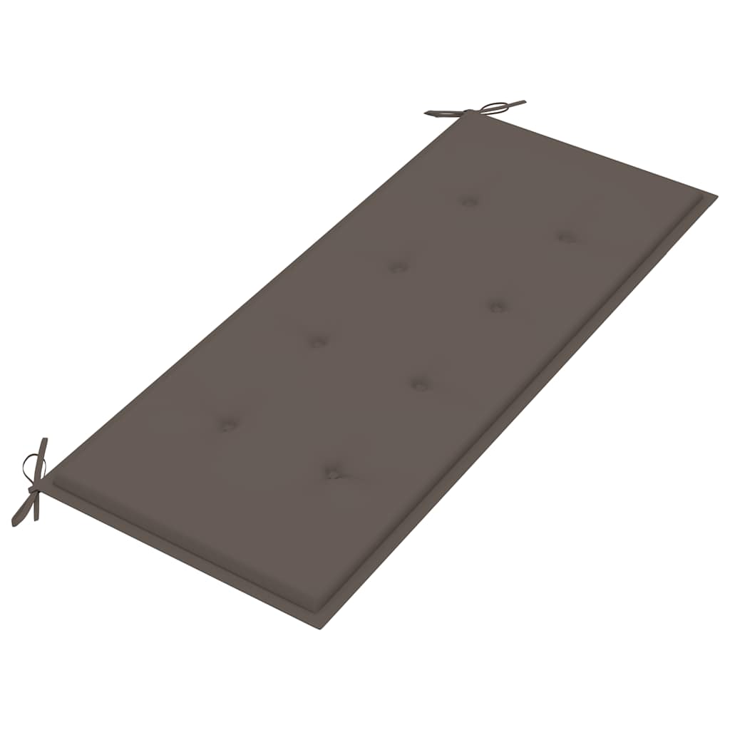 vidaXL Ławka ogrodowa z poduszką, 120 cm, drewno akacjowe