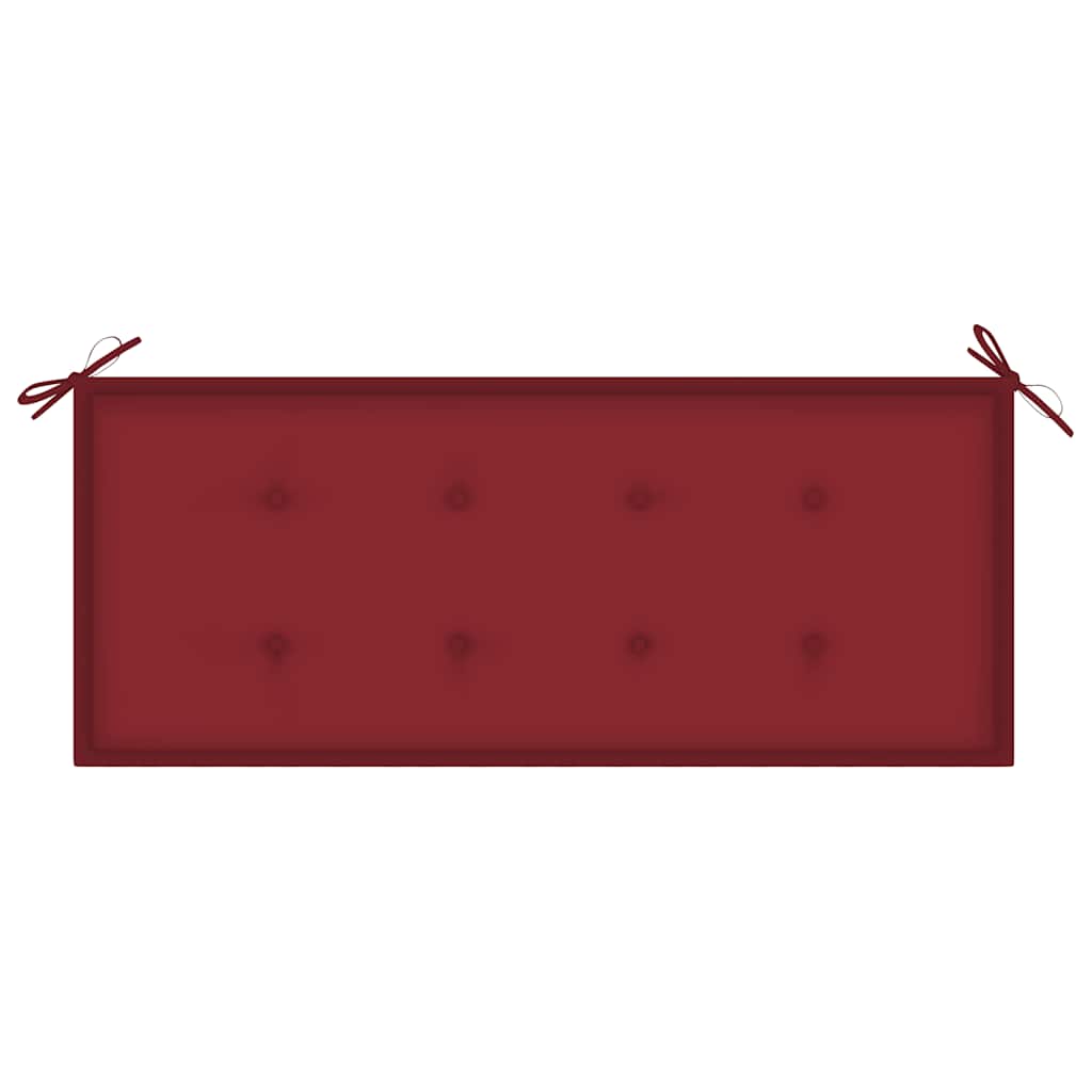vidaXL Ławka ogrodowa z poduszką, 120 cm, drewno akacjowe