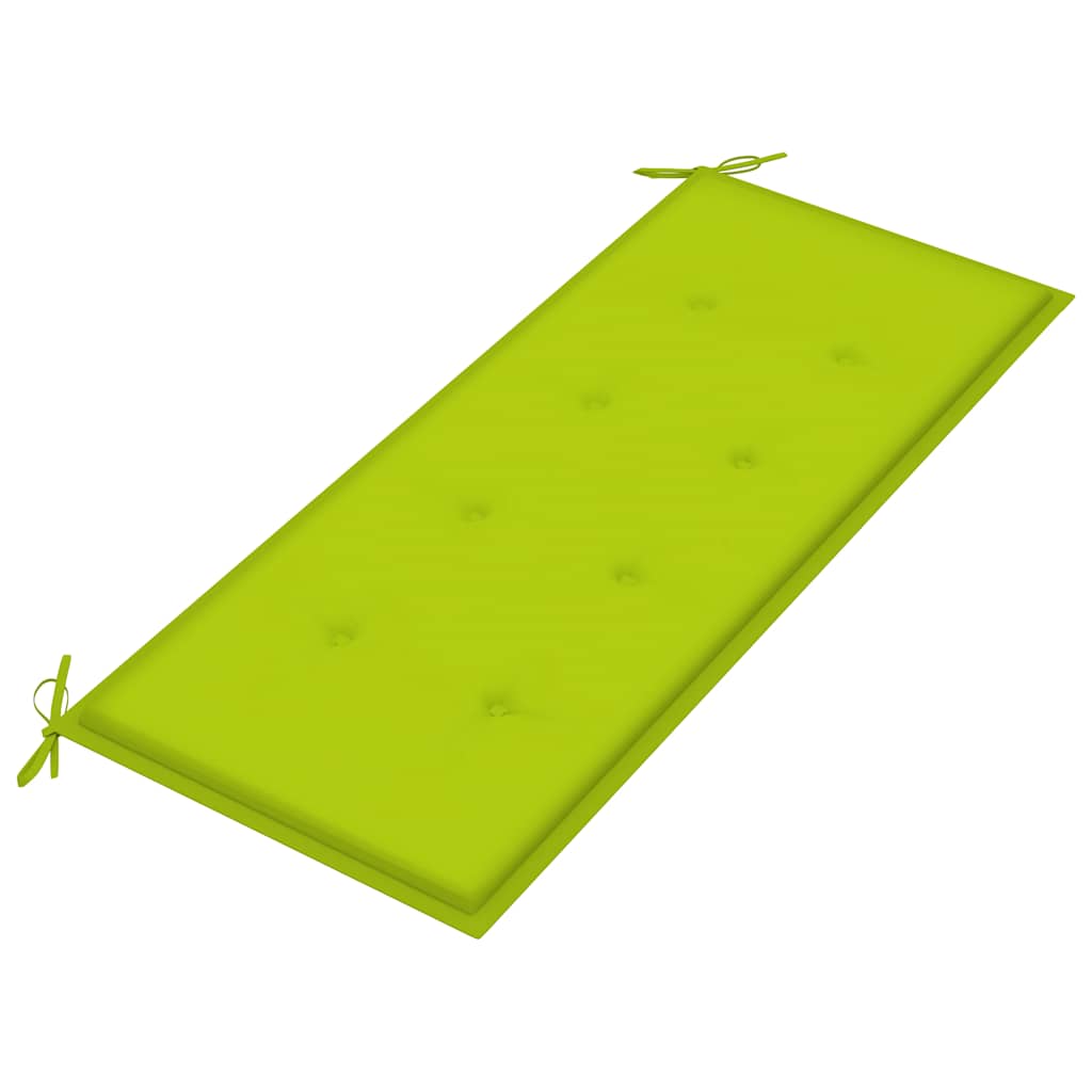 vidaXL Ławka ogrodowa z poduszką, 120 cm, drewno akacjowe
