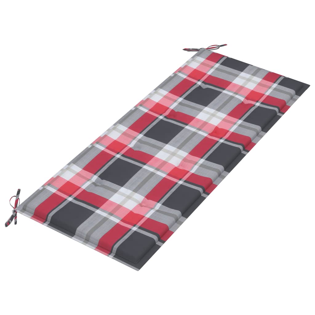 vidaXL Ławka ogrodowa z poduszką, 120 cm, drewno akacjowe