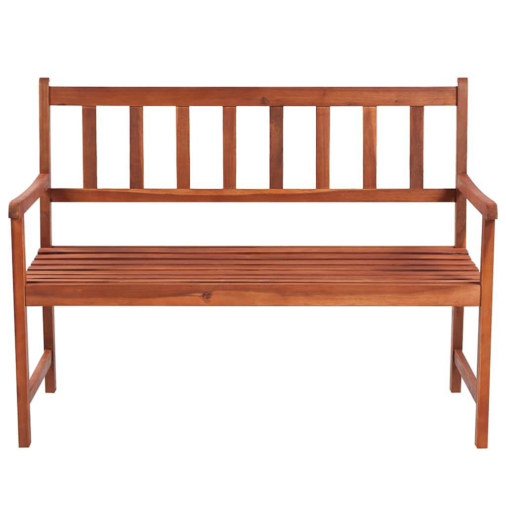 vidaXL Ławka ogrodowa z poduszką, 120 cm, drewno akacjowe