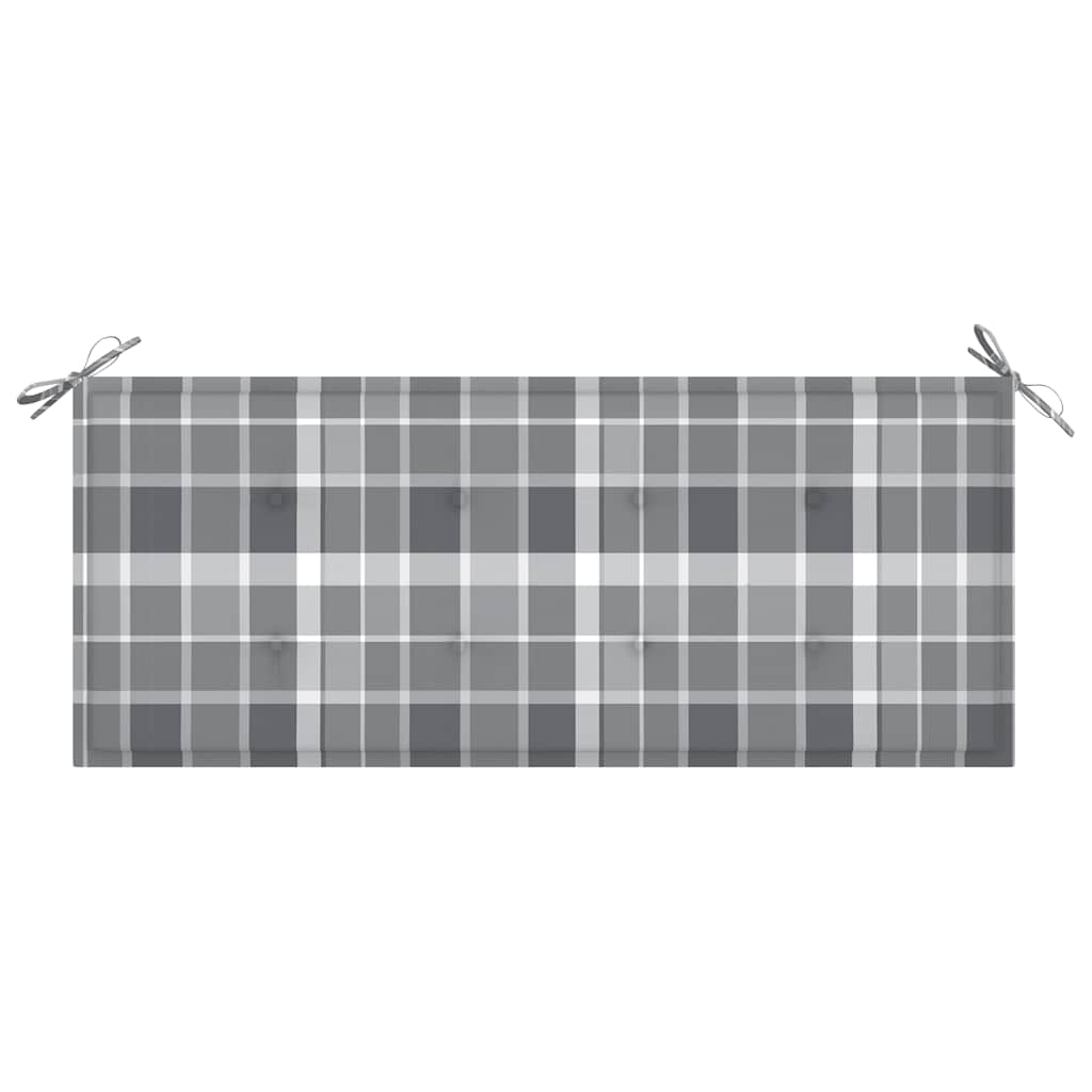 vidaXL Ławka ogrodowa z poduszką, 120 cm, drewno akacjowe