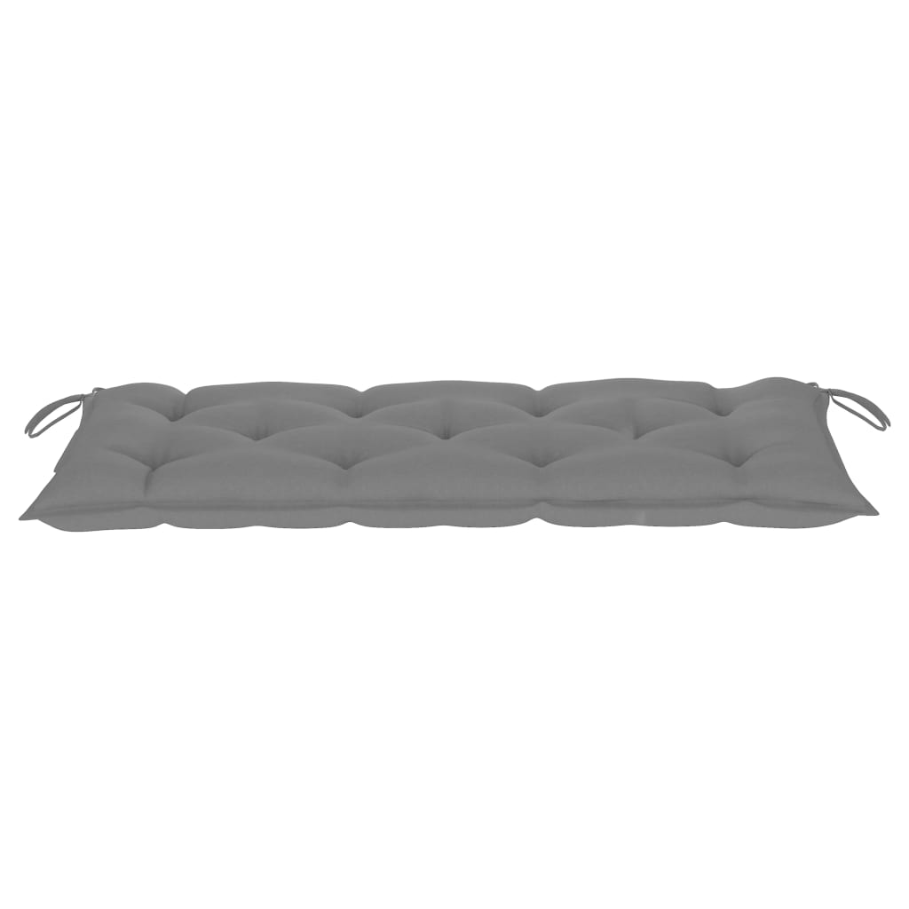 vidaXL Ławka ogrodowa z poduszką, 120 cm, lite drewno akacjowe