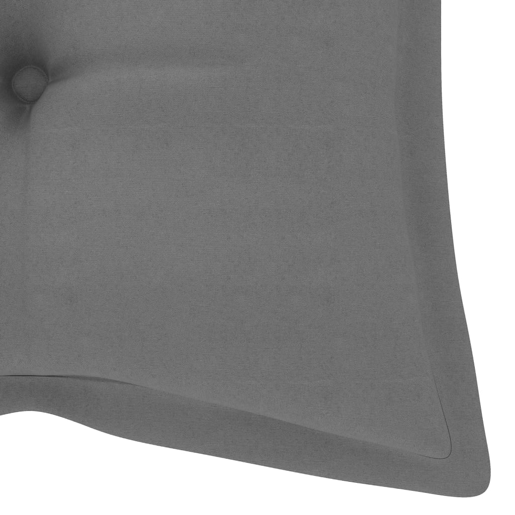 vidaXL Ławka ogrodowa z poduszką, 120 cm, lite drewno akacjowe