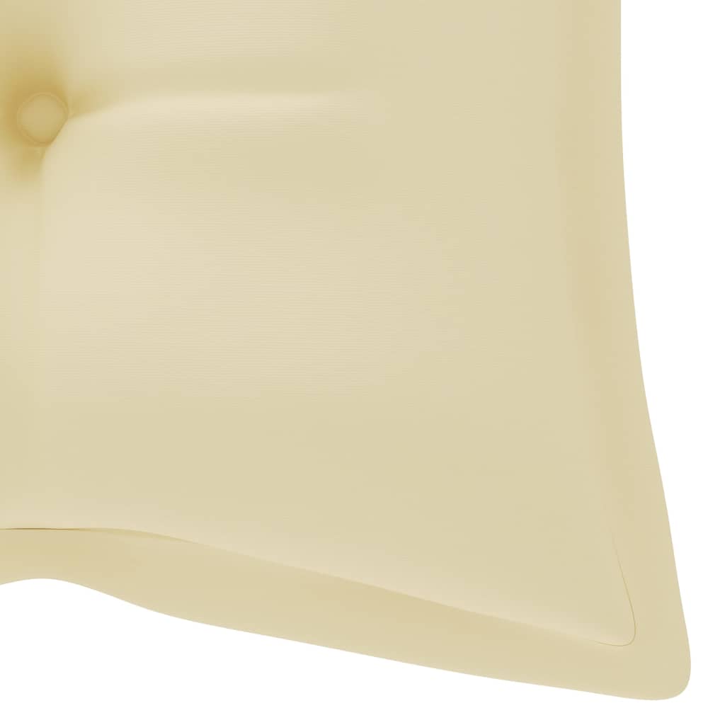 vidaXL Ławka ogrodowa z poduszką, 120 cm, lite drewno akacjowe