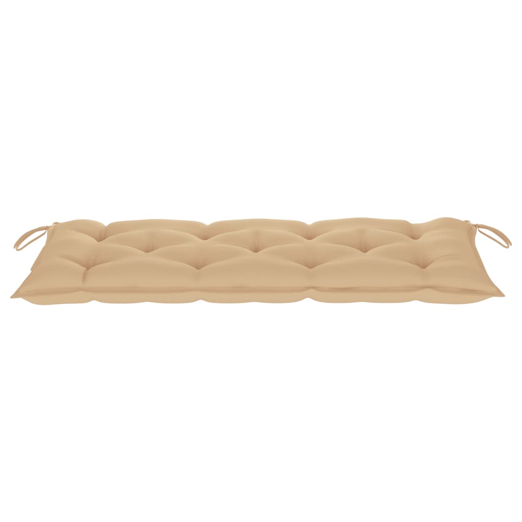 vidaXL Ławka ogrodowa z poduszką, 120 cm, lite drewno akacjowe