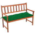 vidaXL Ławka ogrodowa z poduszką, 120 cm, lite drewno akacjowe