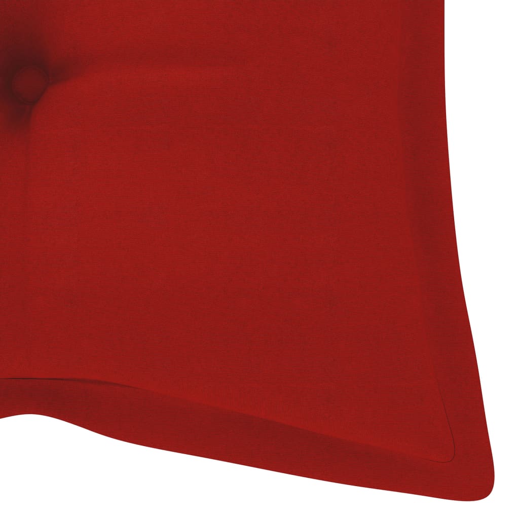 vidaXL Ławka ogrodowa z poduszką, 120 cm, lite drewno akacjowe