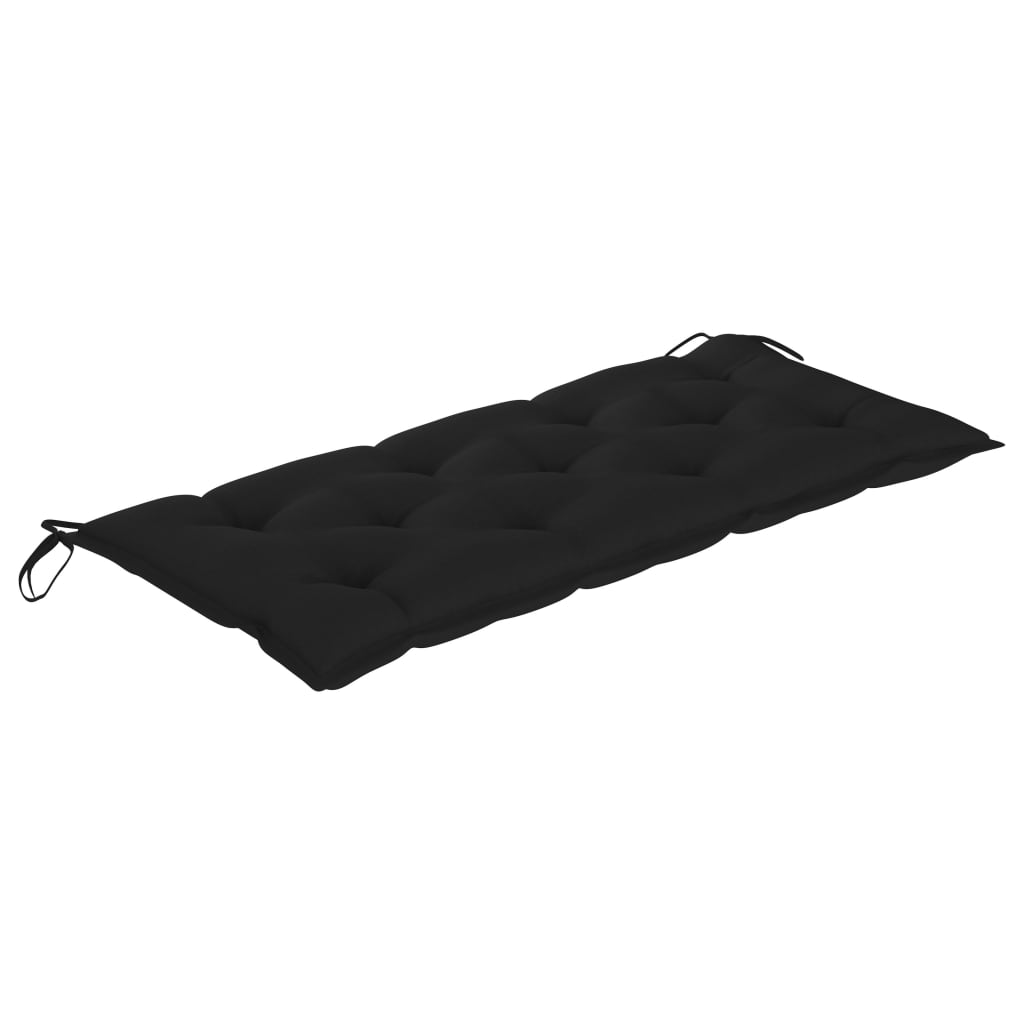 vidaXL Ławka ogrodowa z poduszką, 120 cm, lite drewno akacjowe