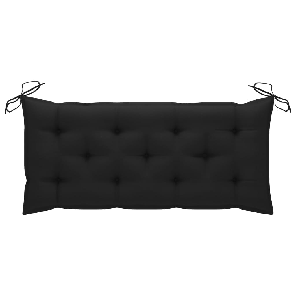 vidaXL Ławka ogrodowa z poduszką, 120 cm, lite drewno akacjowe