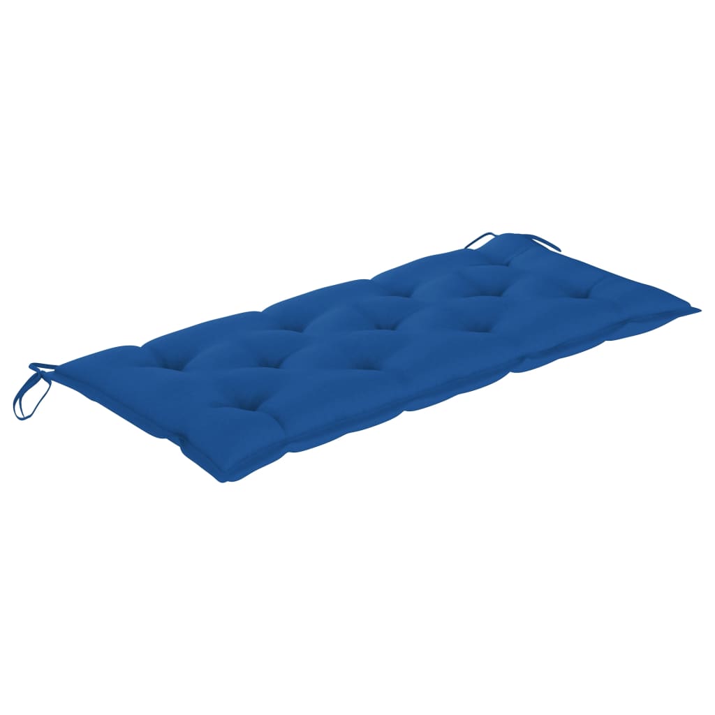 vidaXL Ławka ogrodowa z poduszką, 120 cm, lite drewno akacjowe