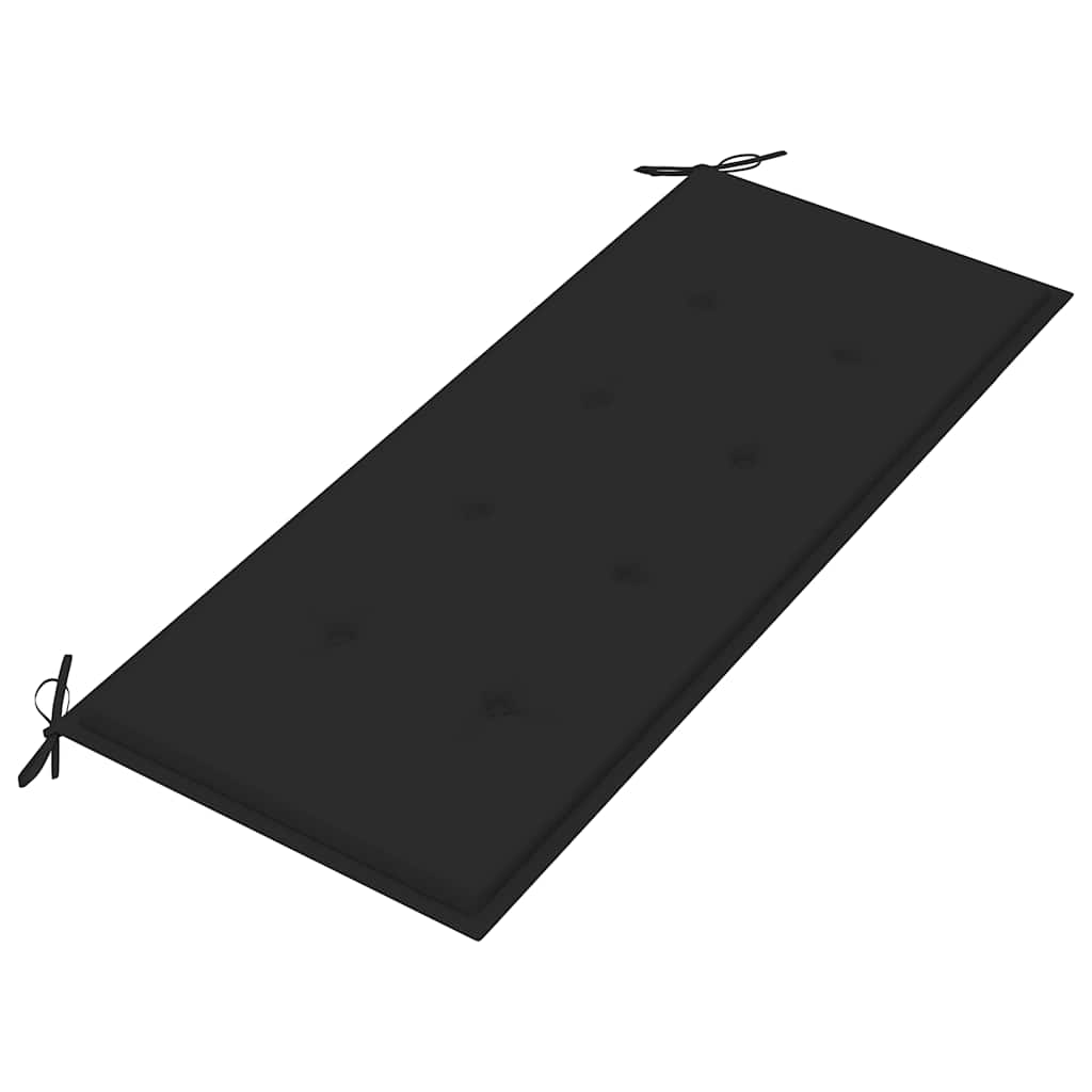 vidaXL Składana ławka ogrodowa z poduszką, 118 cm, bambusowa