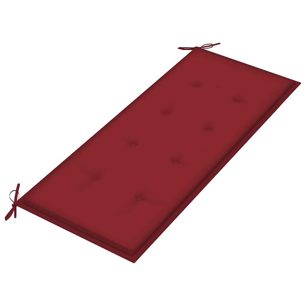 vidaXL Składana ławka ogrodowa z poduszką, 118 cm, bambusowa