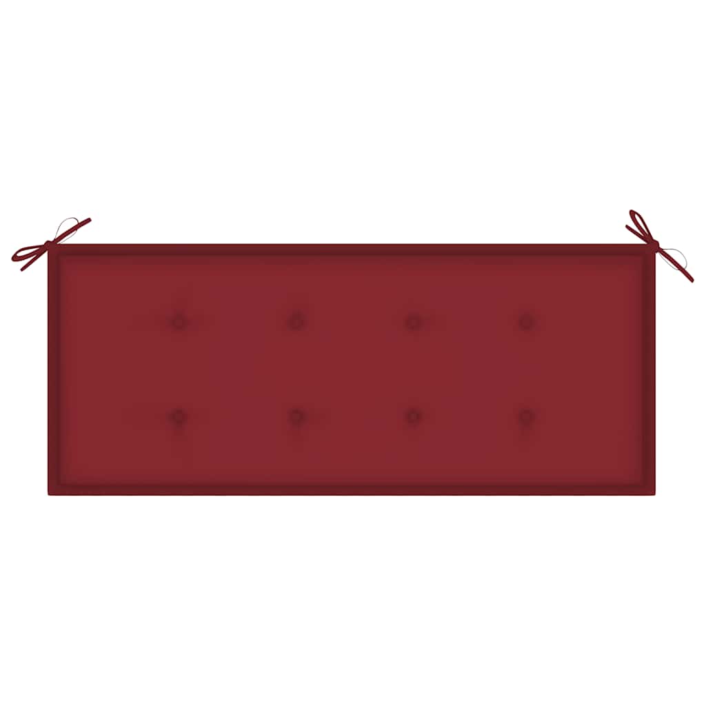 vidaXL Składana ławka ogrodowa z poduszką, 118 cm, bambusowa