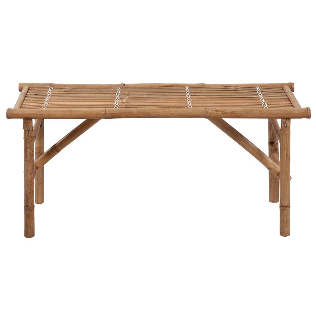 vidaXL Składana ławka ogrodowa z poduszką, 118 cm, bambusowa