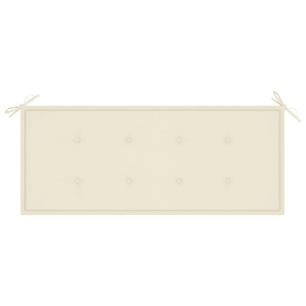 vidaXL Ławka ogrodowa z poduszką, 120 cm, bambusowa