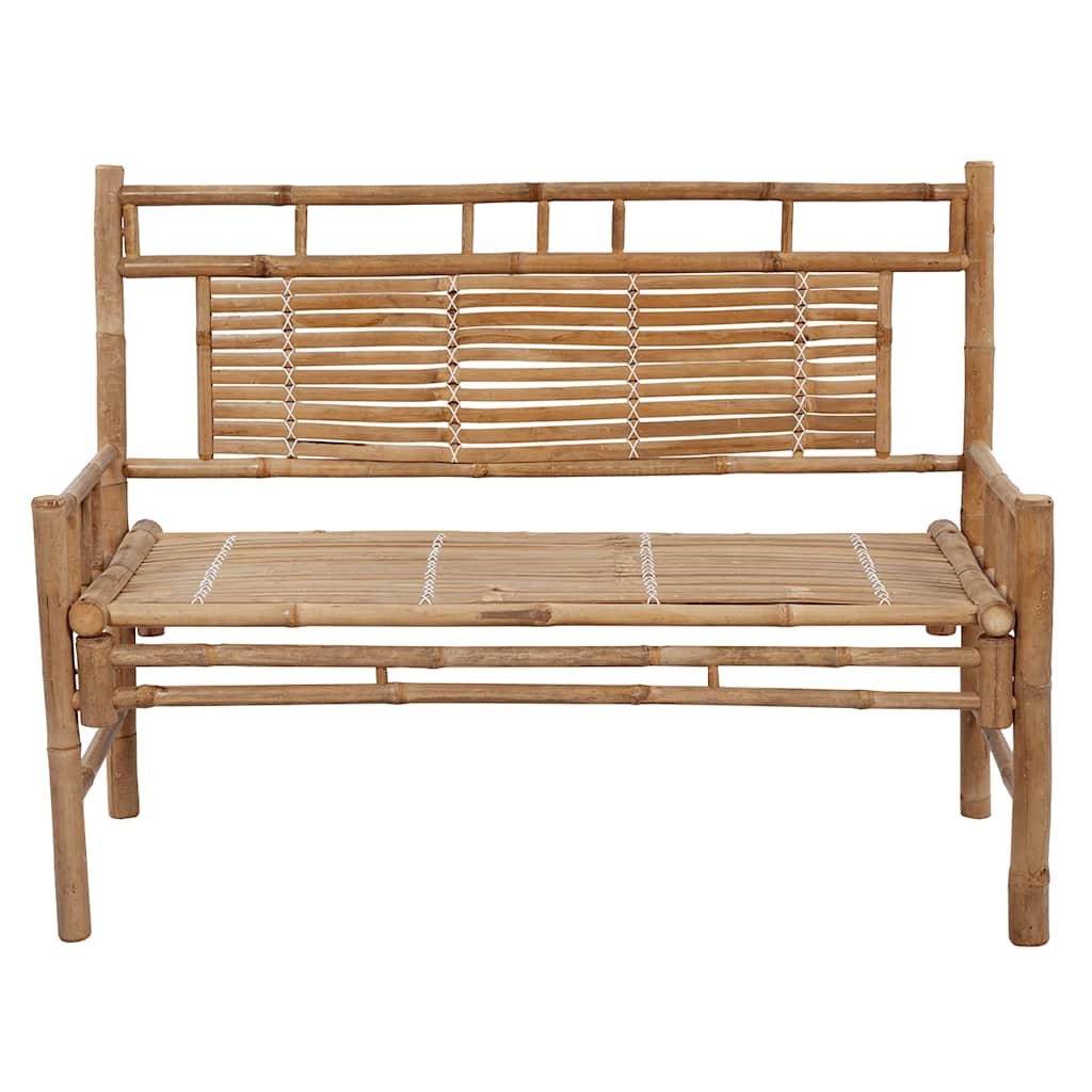 vidaXL Ławka ogrodowa z poduszką, 120 cm, bambusowa