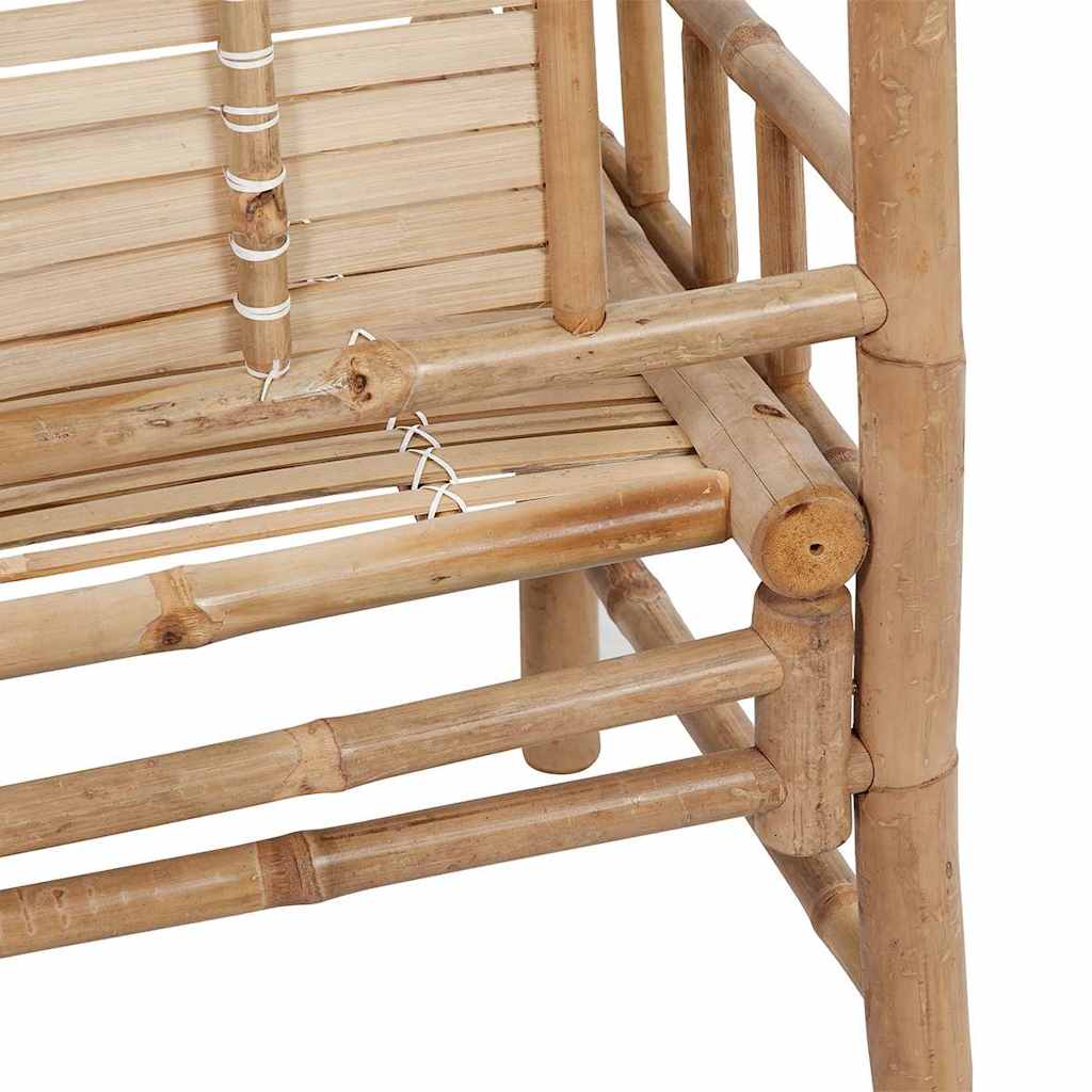 vidaXL Ławka ogrodowa z poduszką, 120 cm, bambusowa