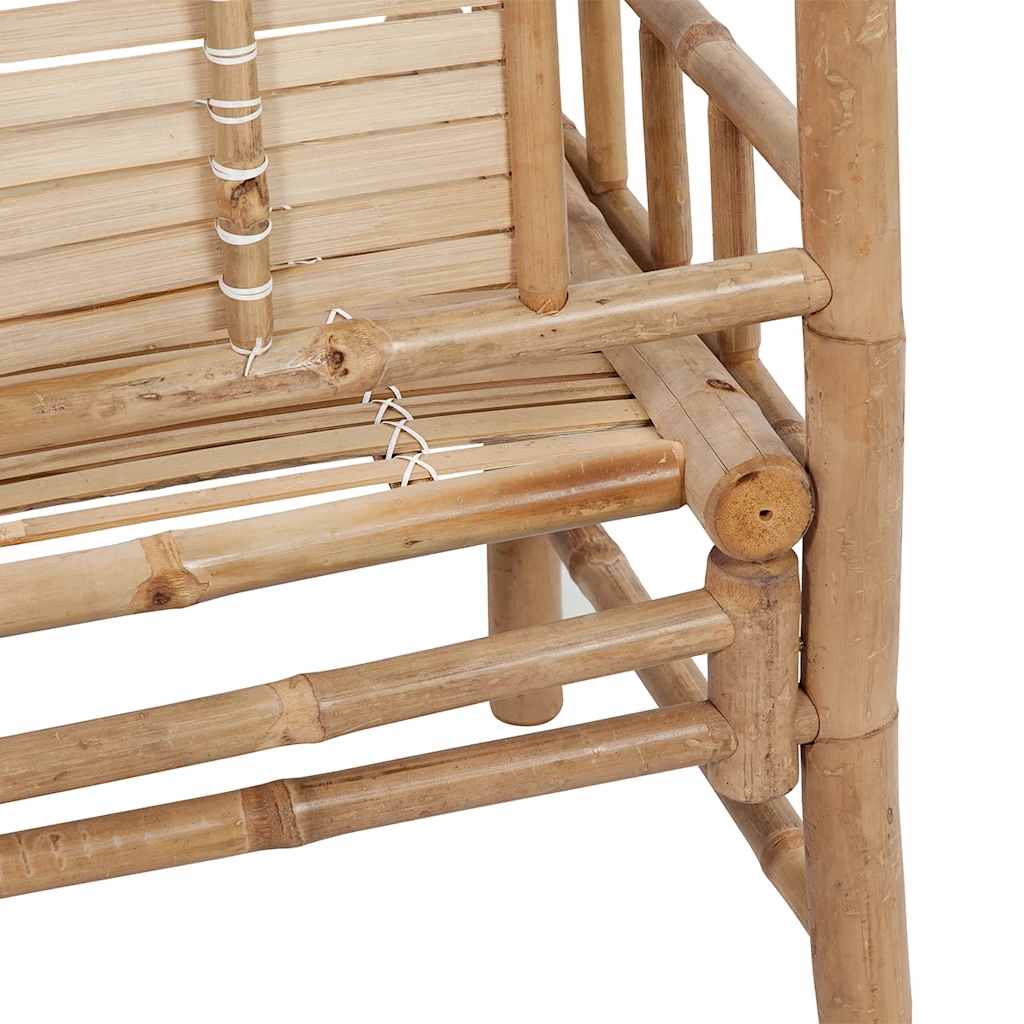 vidaXL Ławka ogrodowa z poduszką, 120 cm, bambusowa