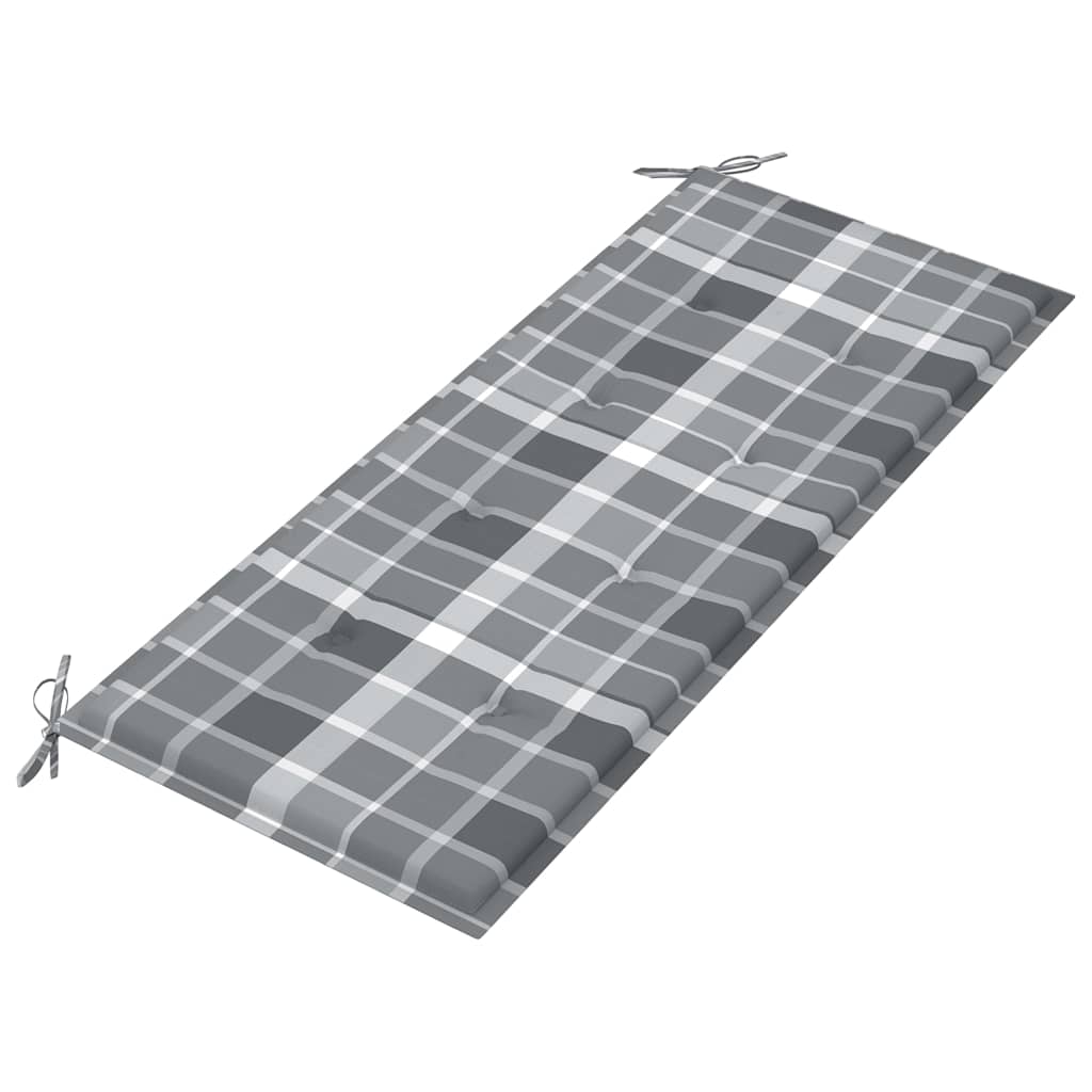 vidaXL Ławka ogrodowa z poduszką, 120 cm, bambusowa