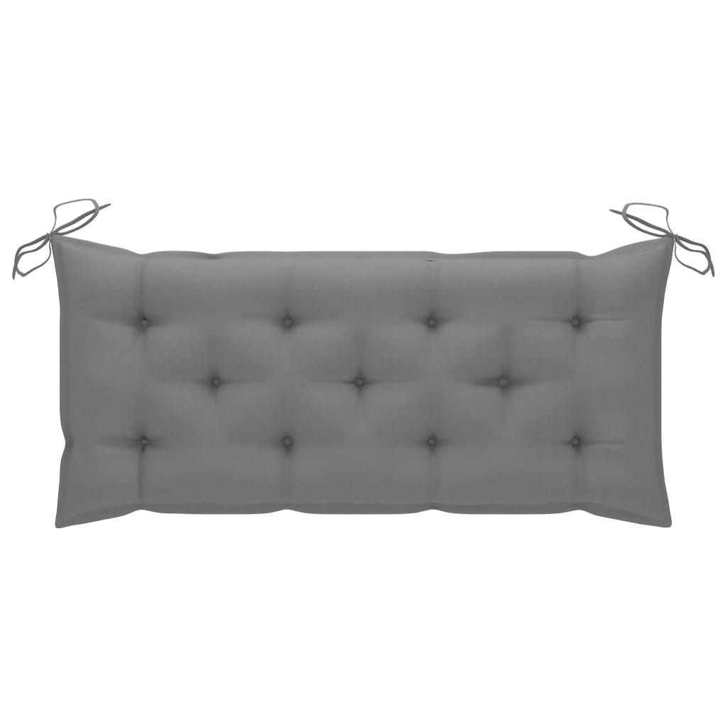 vidaXL Ławka ogrodowa z poduszką, 120 cm, bambusowa