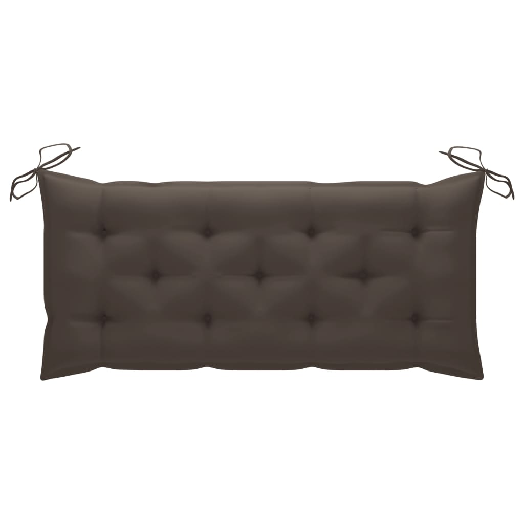 vidaXL Ławka ogrodowa z poduszką, 120 cm, bambusowa