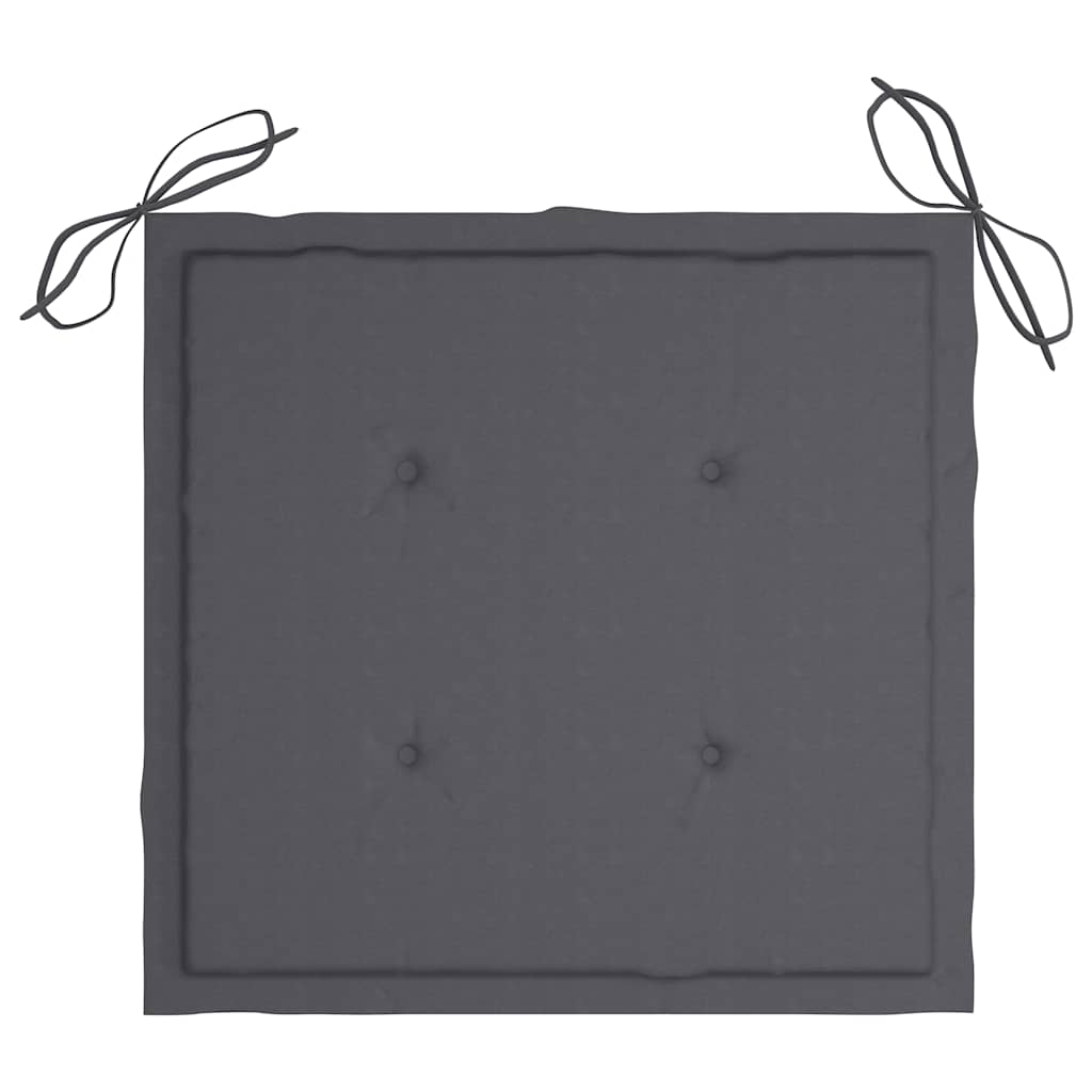 vidaXL Składane krzesła ogrodowe z poduszkami, 2 szt., bambusowe