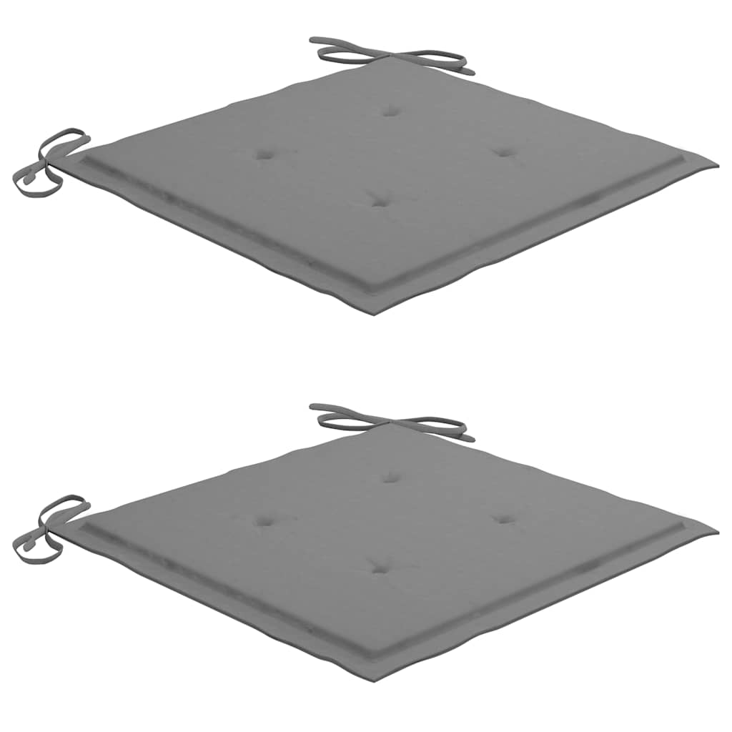 vidaXL Składane krzesła ogrodowe z poduszkami, 2 szt., bambusowe