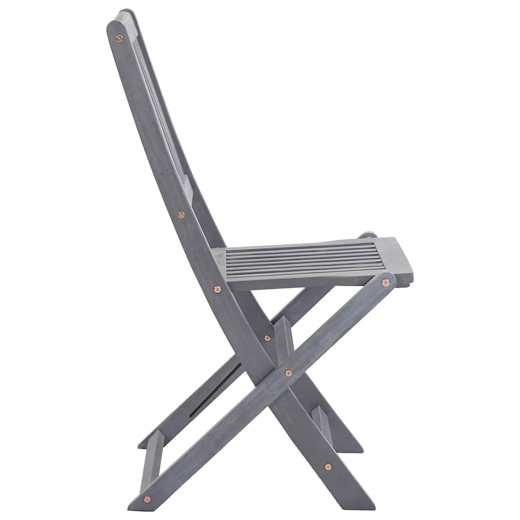 vidaXL Krzesła składane 2 szt. z poduszkami, lite drewno akacjowe