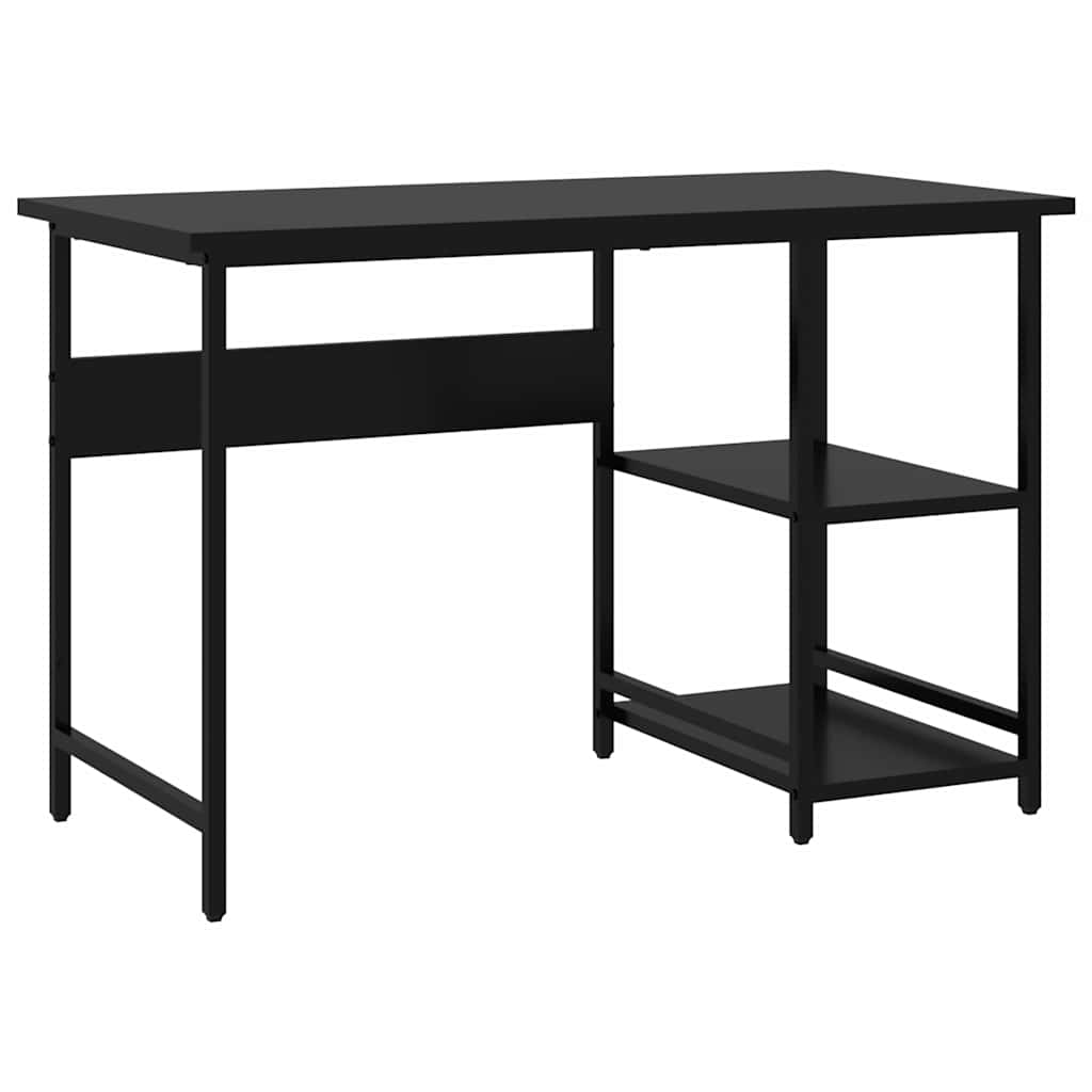 vidaXL Biurko komputerowe, czarne, 105x50x72 cm, MDF i metal