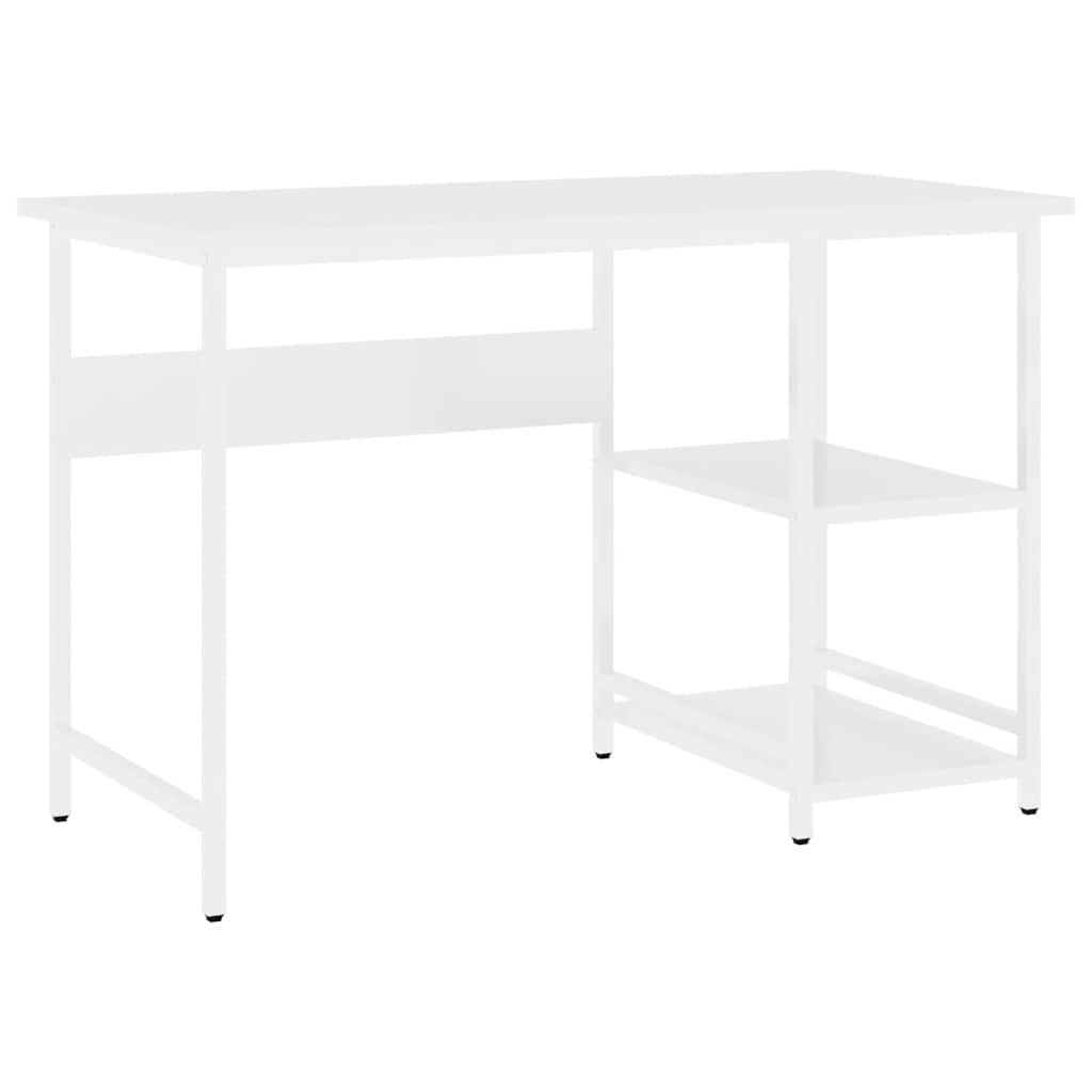 vidaXL Biurko komputerowe, białe, 105x50x72 cm, MDF i metal