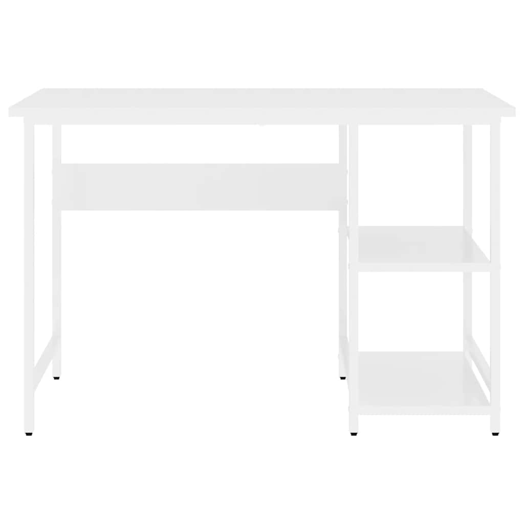 vidaXL Biurko komputerowe, białe, 105x50x72 cm, MDF i metal