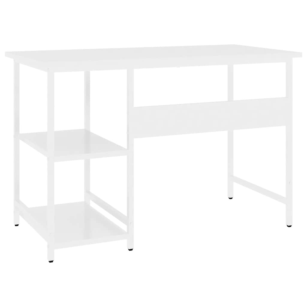 vidaXL Biurko komputerowe, białe, 105x50x72 cm, MDF i metal