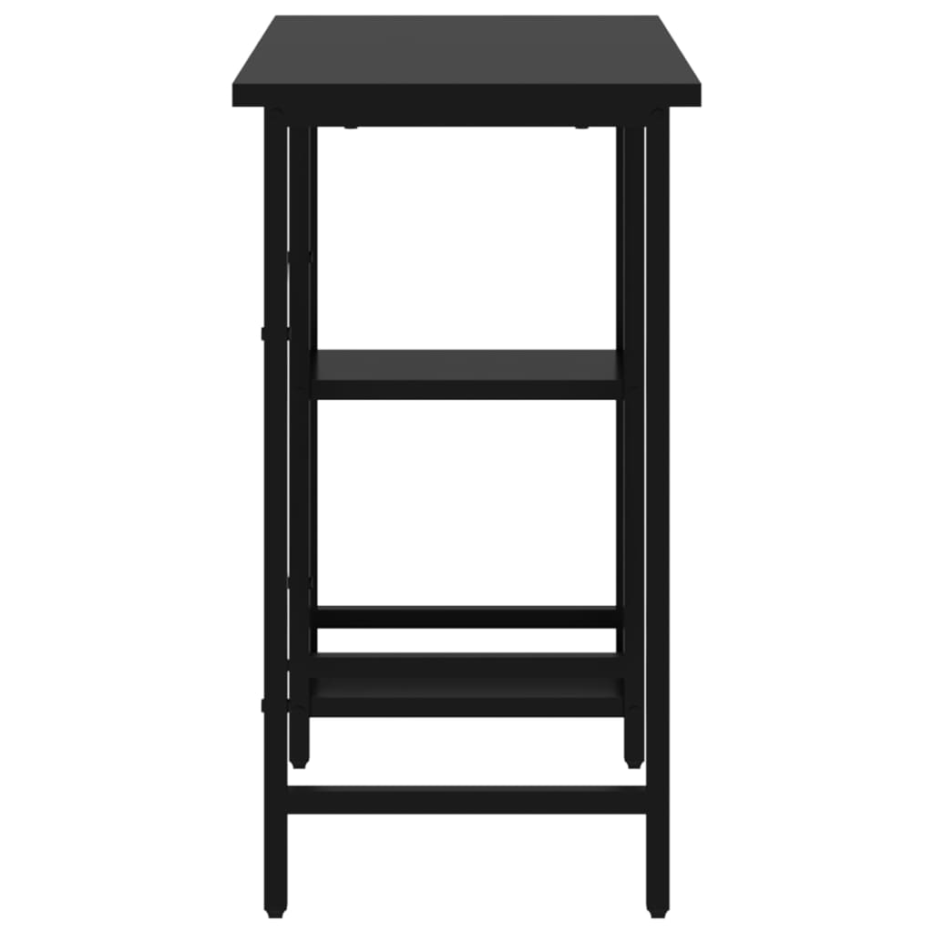 vidaXL Biurko komputerowe, czarne, 80x40x72 cm, MDF i metal