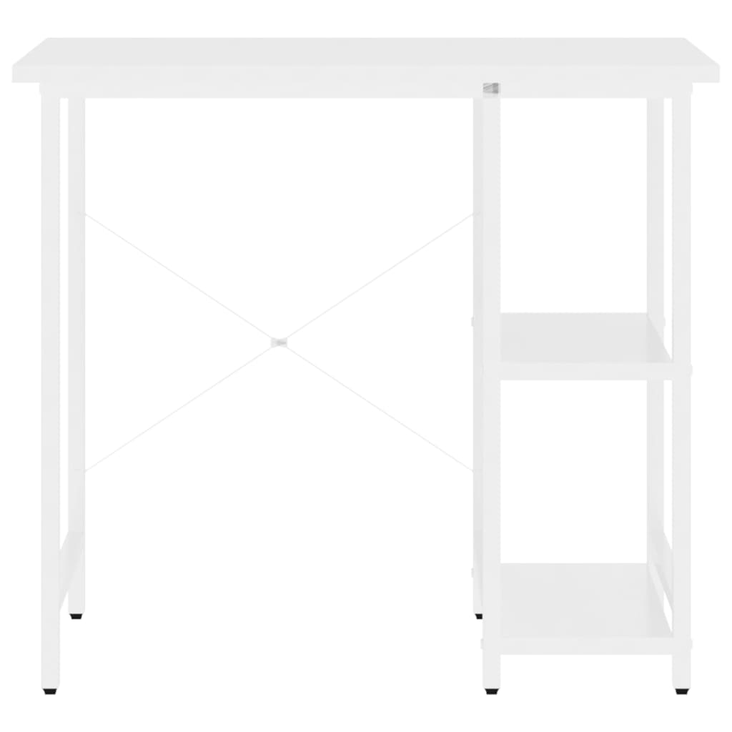 vidaXL Biurko komputerowe, białe, 80x40x72 cm, MDF i metal