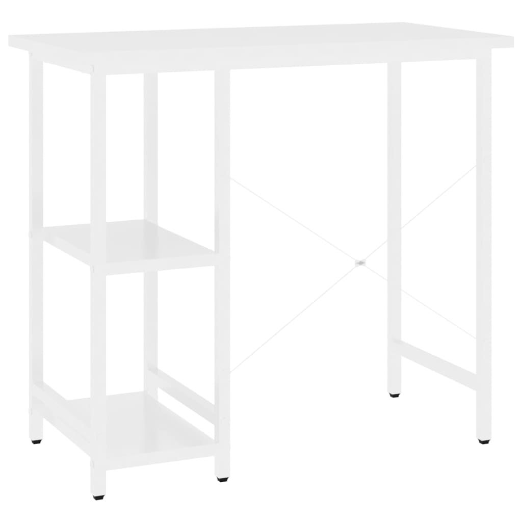 vidaXL Biurko komputerowe, białe, 80x40x72 cm, MDF i metal