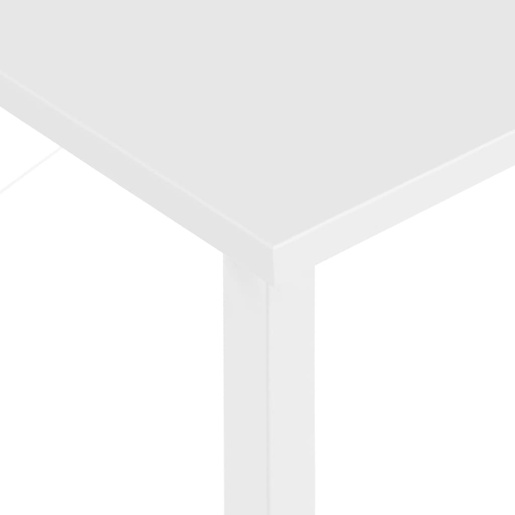 vidaXL Biurko komputerowe, białe, 80x40x72 cm, MDF i metal