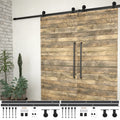 vidaXL System do montażu drzwi przesuwnych, 2szt., 200cm, stal, czarny