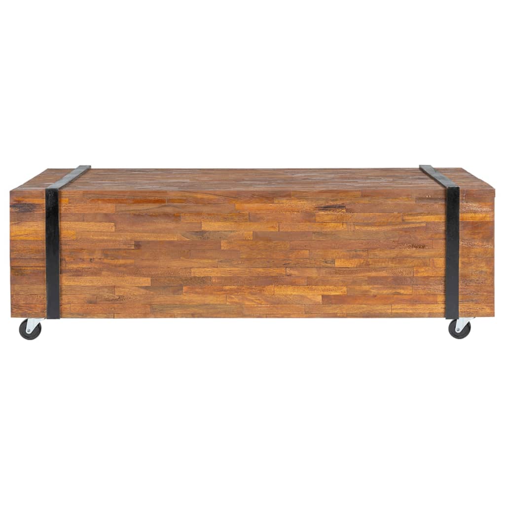 vidaXL Stolik kawowy, 110 x 45 x 38 cm, lite drewno tekowe