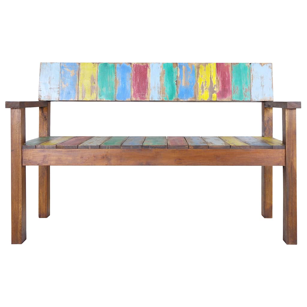 vidaXL Ławka, 115 cm, lite drewno z odzysku